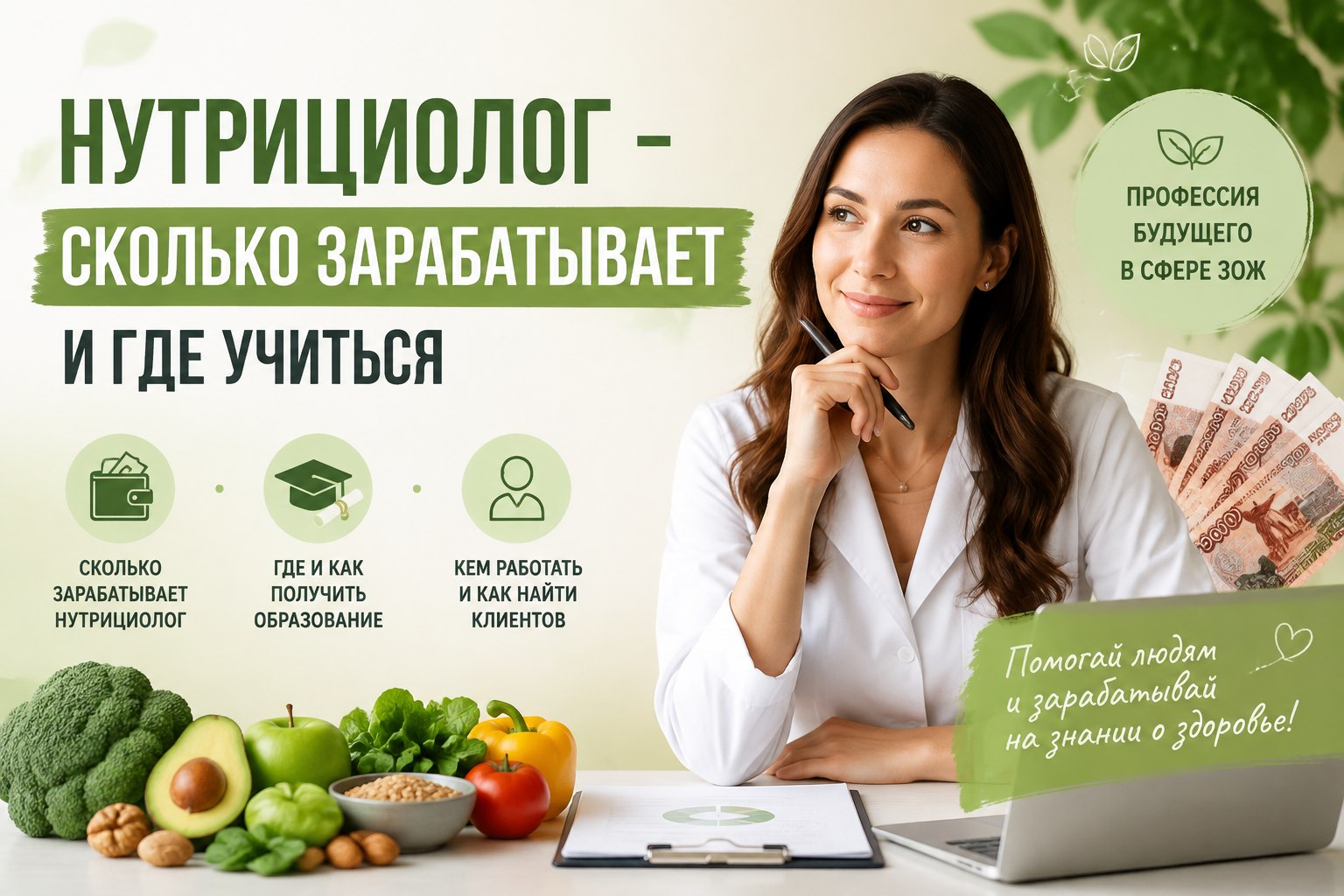 Нутрициолог с нуля: сколько зарабатывает и где учиться в 2026 году