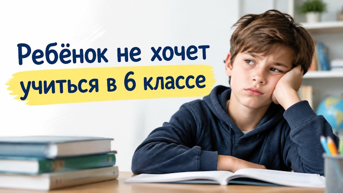 Ребёнок не хочет учиться в 6 классе: причины, советы психологов и как вернуть мотивацию к учёбе