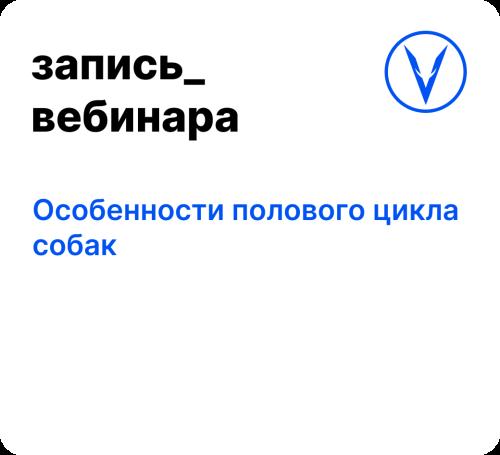 Вебинар: Особенности полового цикла собак