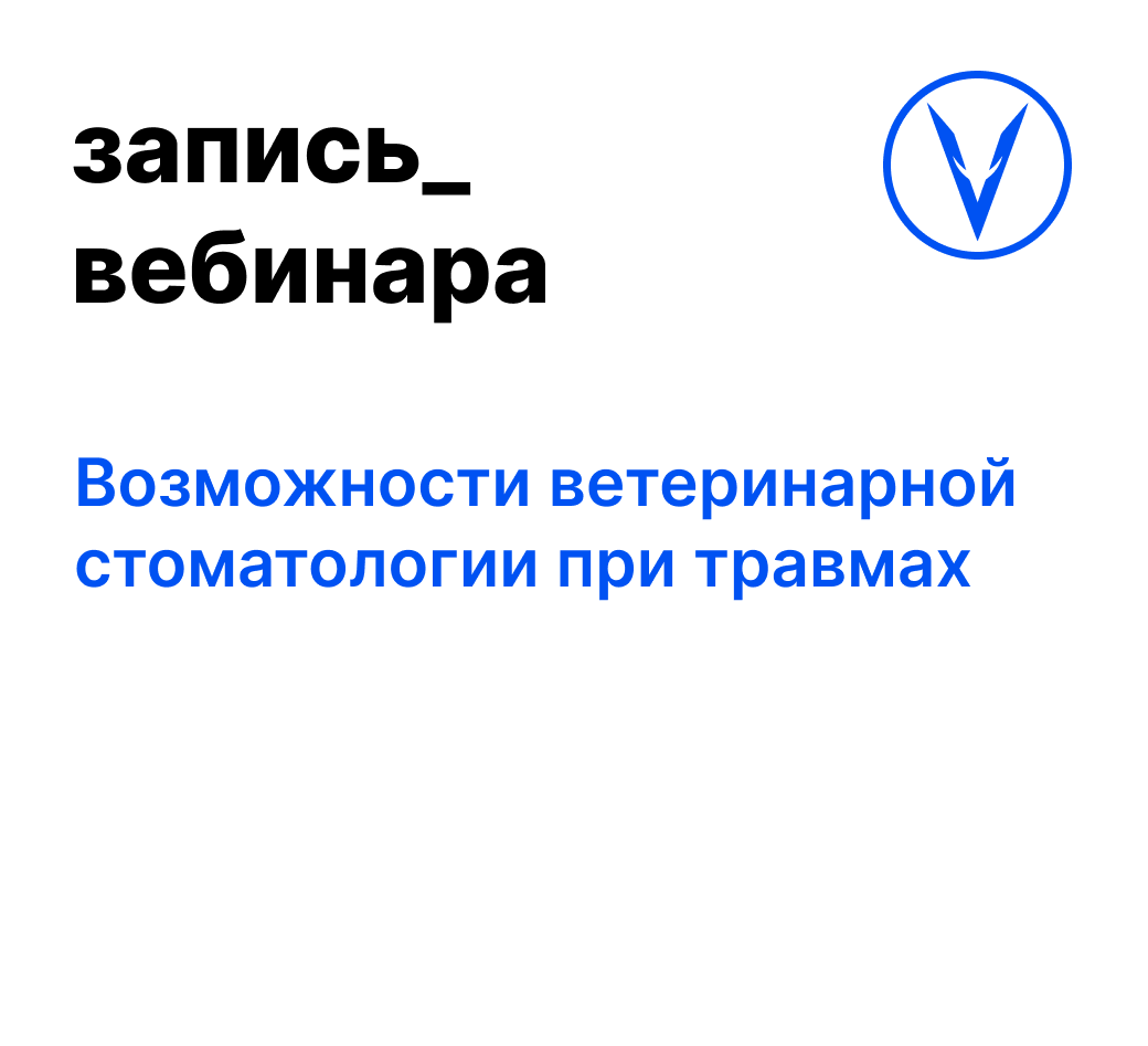 Вебинар: Возможности ветеринарной стоматологии при травмах