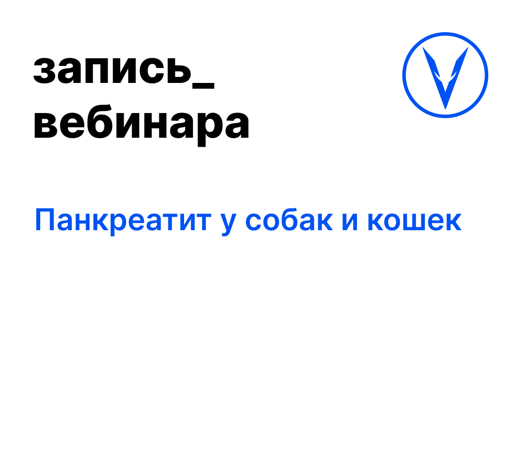 Вебинар: Панкреатит у собак и кошек