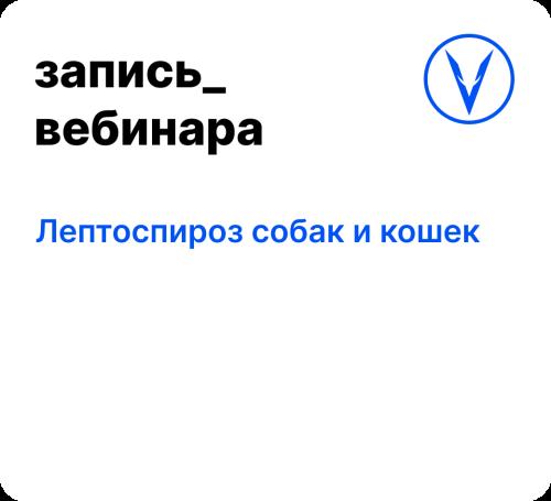 Вебинар: Лептоспироз собак и кошек