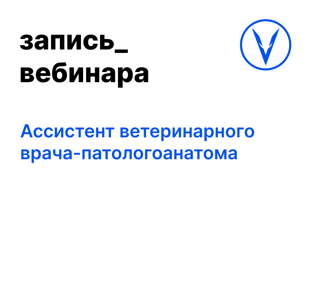 Вебинар: Ассистент ветеринарного врача-патологоанатома