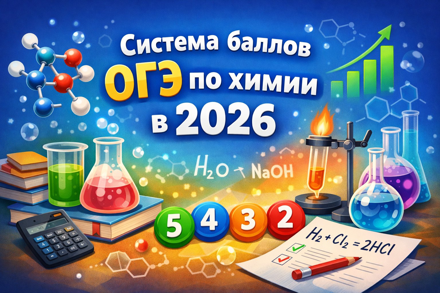 Шкала перевода баллов ОГЭ по химии 2026: как не завалить эксперимент?